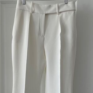 Alexandre Vaulthier Elegant White Women's Cuff Pants